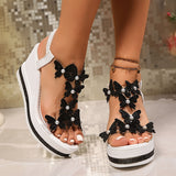Alina Butterfly Wedge Sandals