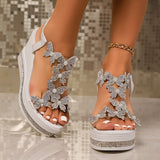 Alina Butterfly Wedge Sandals