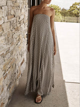 Bohemian Diamond Print Maxi Dress